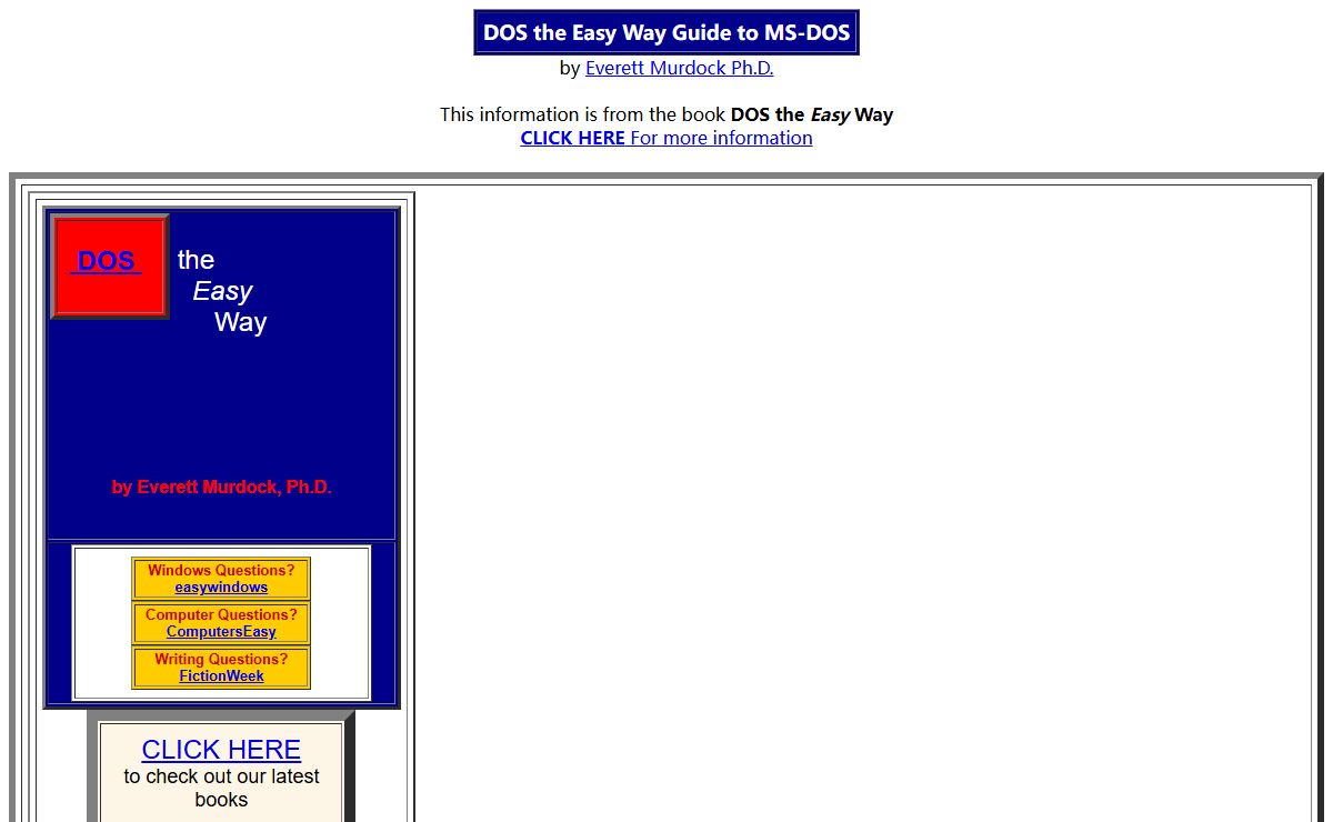 DOS the Easy Way Guide to MS-DOS