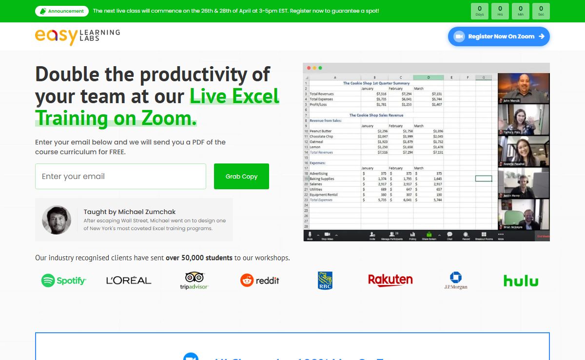 Easy Excel Classes