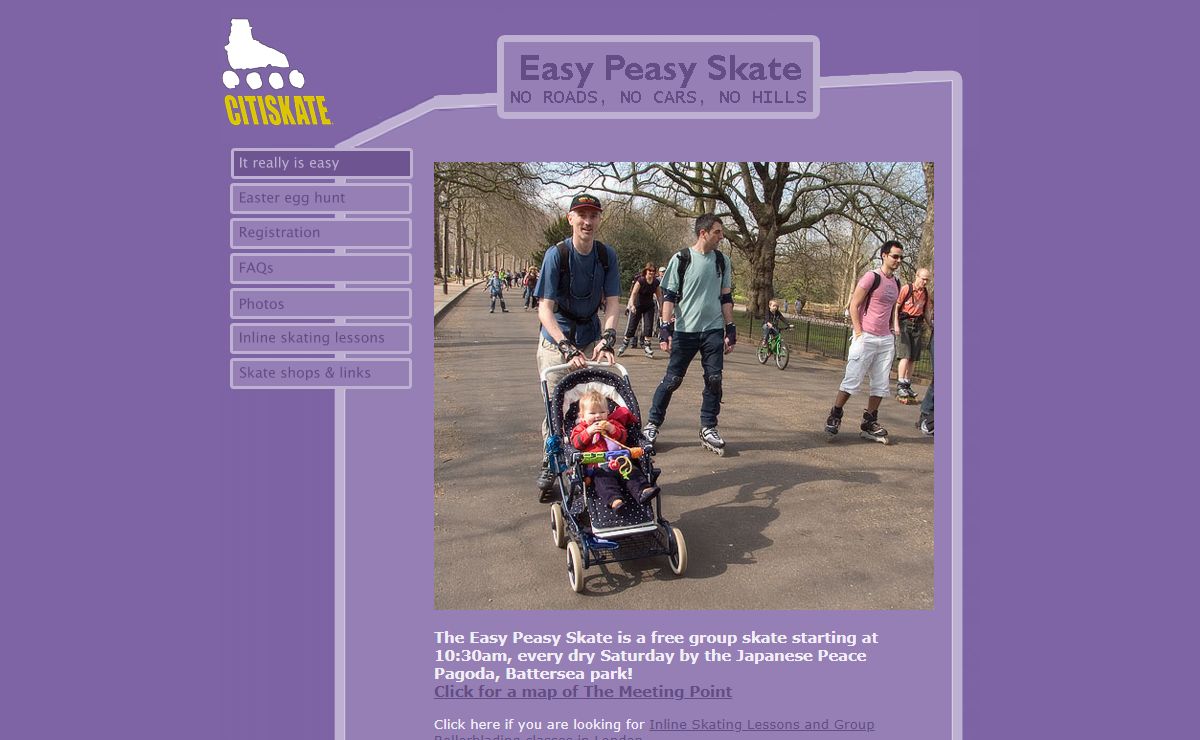 Easy peasy inline skating in Battersea park, London