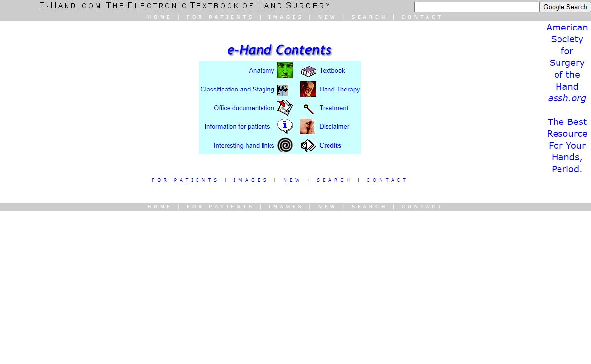 e-Hand The Electronic Textbook of Hand Surgery