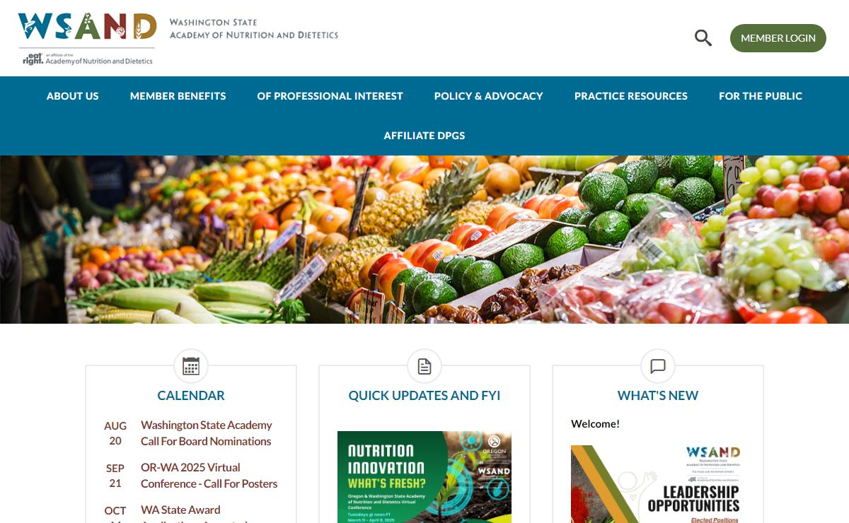 Washington State Academy of Nutrition and Dietetics