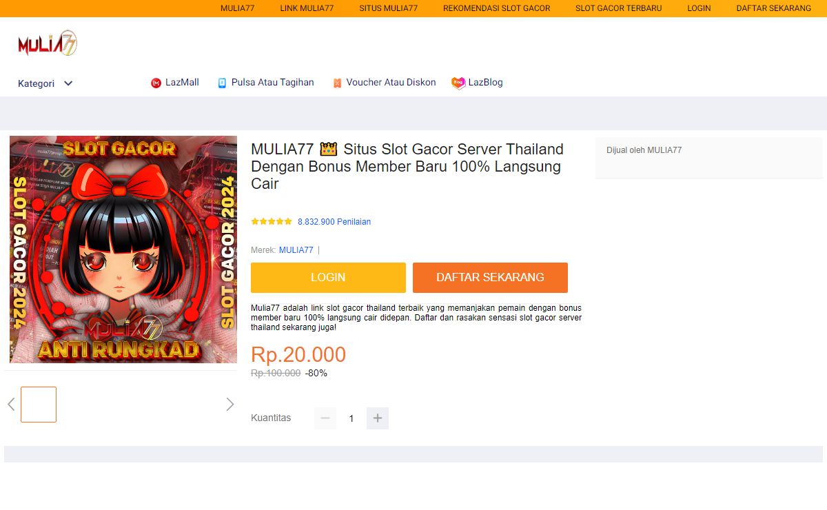 MULIA77 👑 Situs Slot Gacor Server Thailand Dengan Bonus Member Baru 100% Langsung Cair