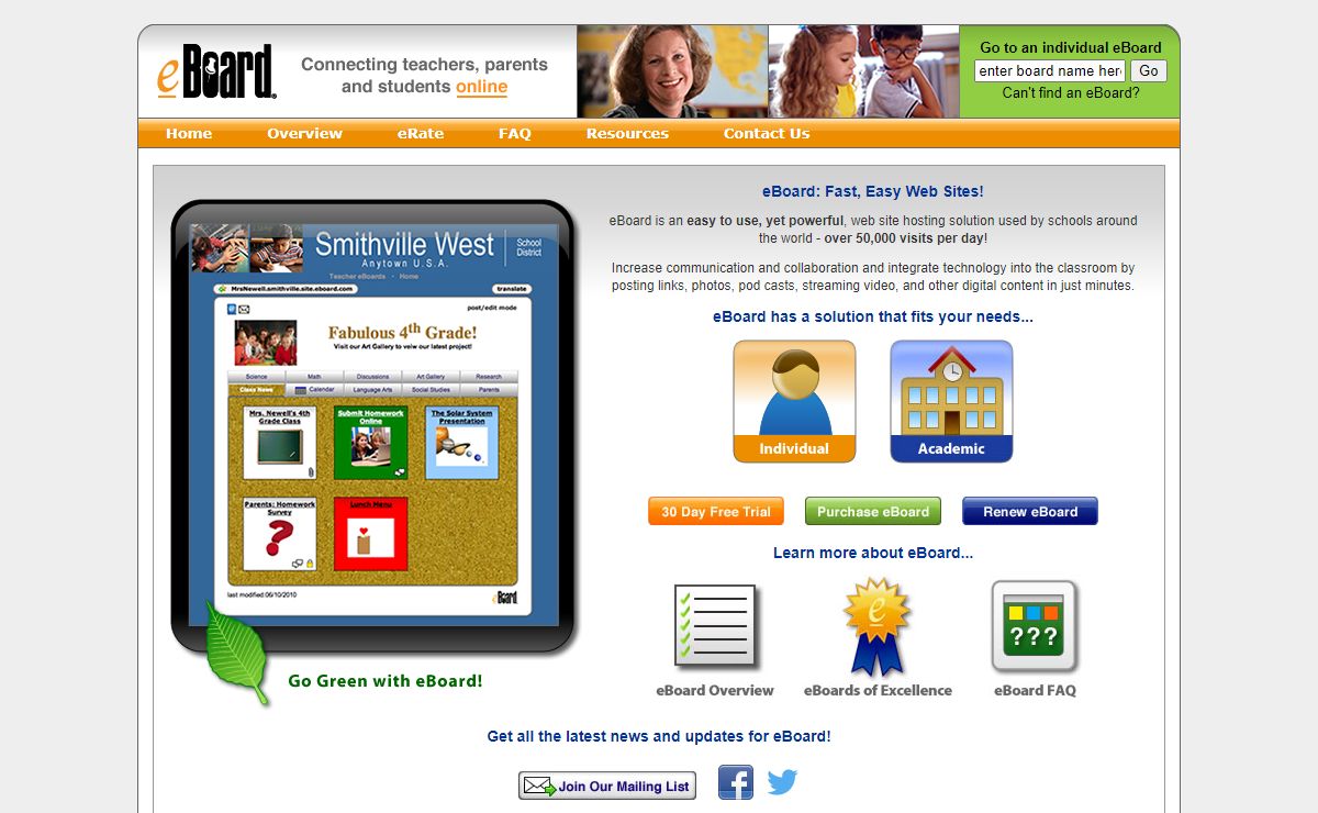 eBoard: Web site hosting solution