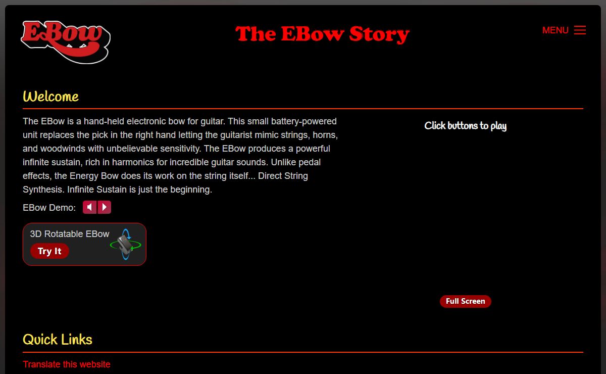 The Amazing EBow :: The EBow Story
