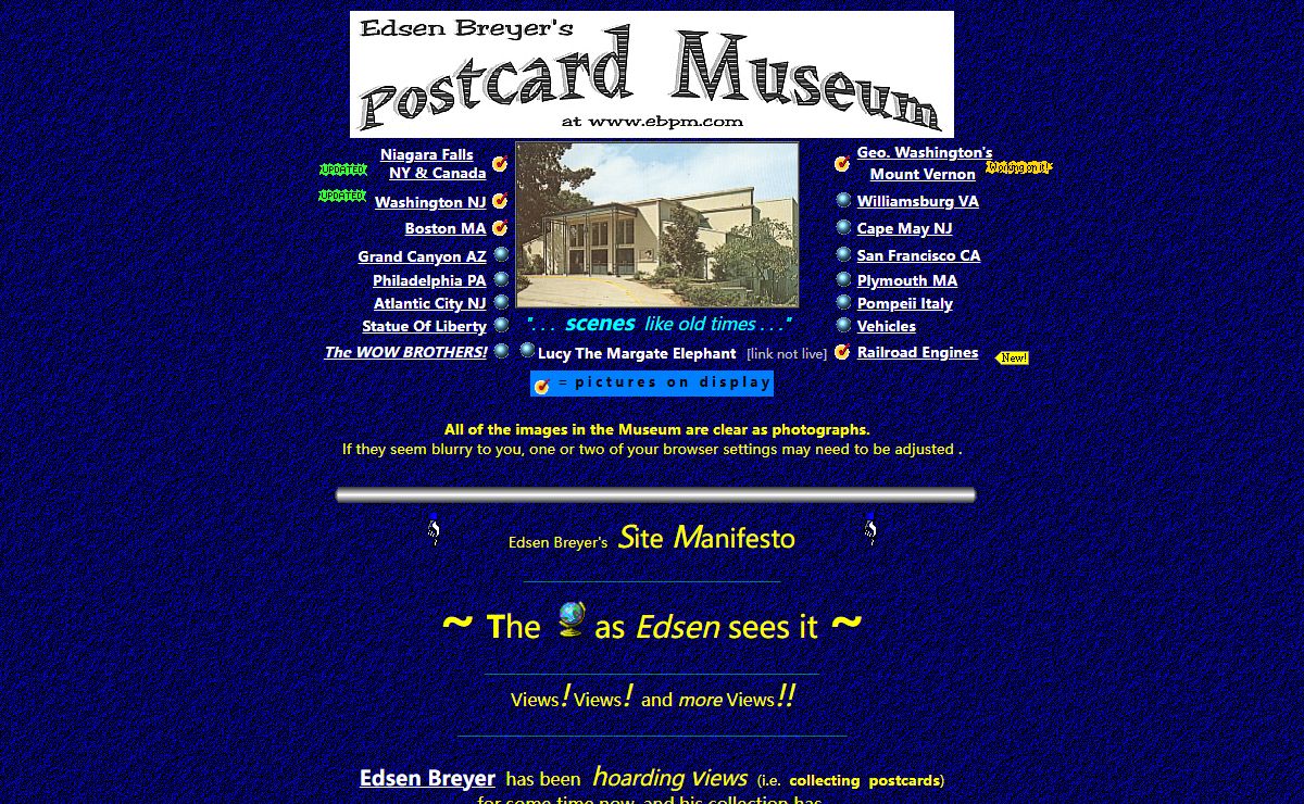 Edsen Breyer's Postcard Museum, at www.ebpm.com