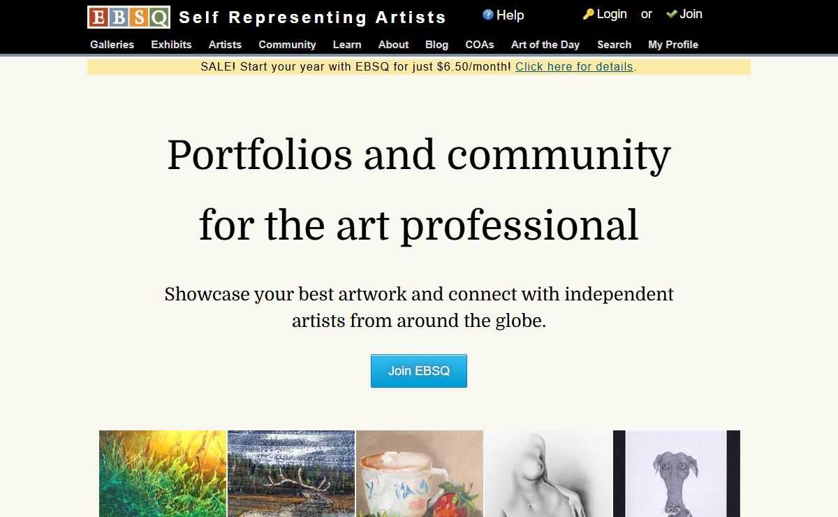 Online art galleries, exhibits and marketing tools for artists | EBSQ