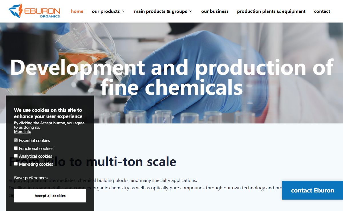 Development and production of fine chemicals | Eburon