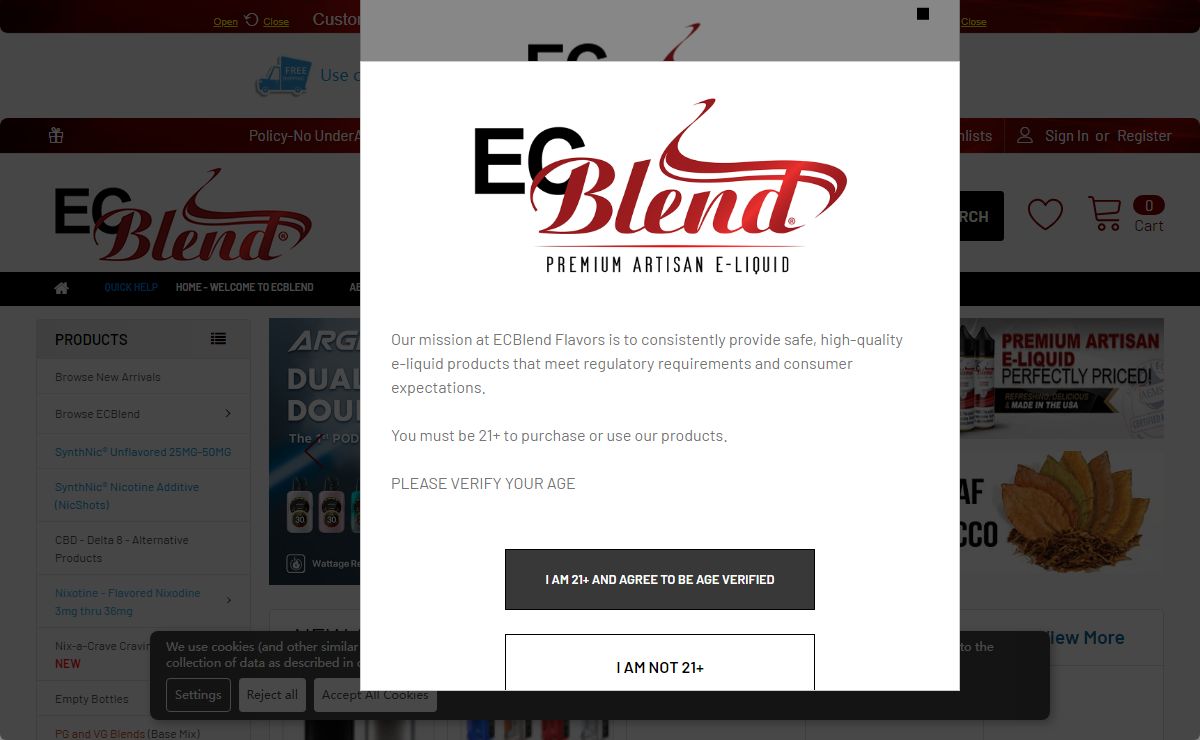 ECBlend Flavors | E-Liquid | Vape Juice & Vape Supplies