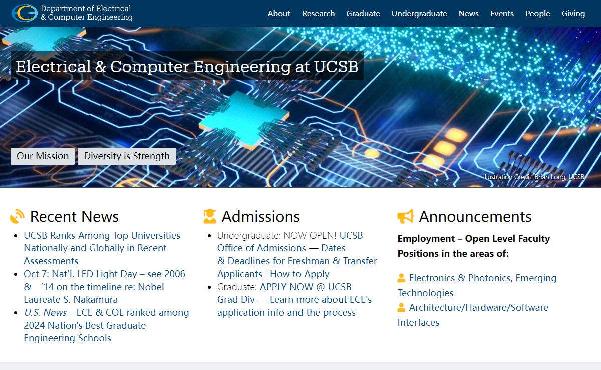 Electrical and Computer Engineering | UC Santa Barbara | Electrical and Computer Engineering | UC Santa Barbara