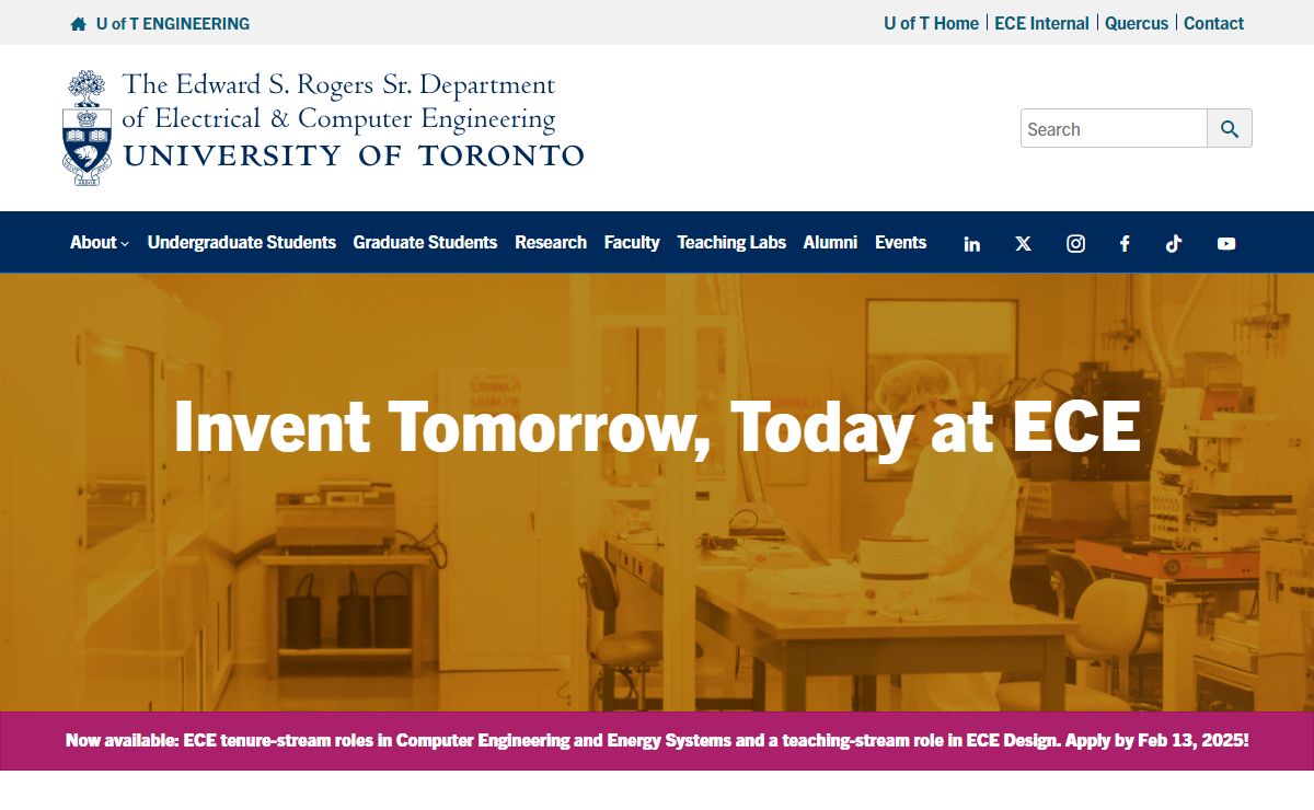 ECE at U of T - Electrical & Computer Engineering