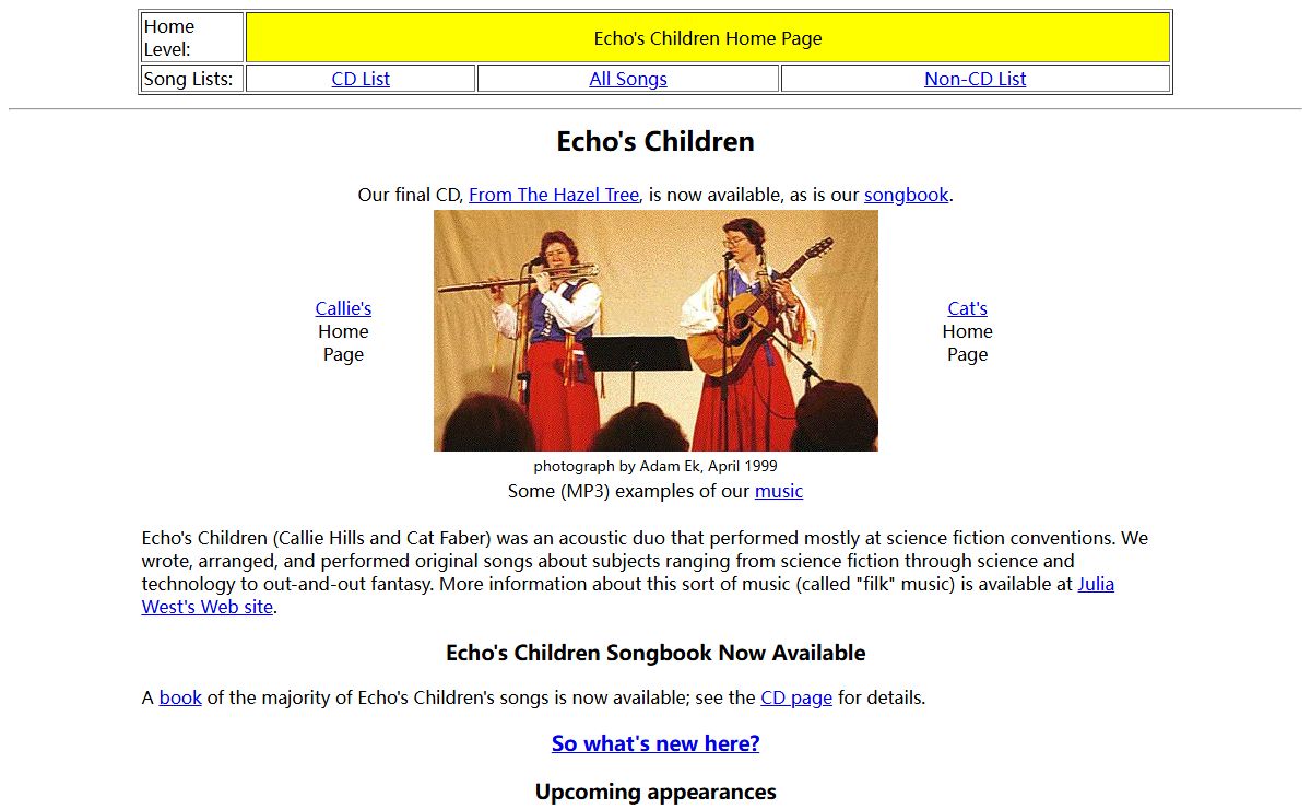Echo's Children Home Page