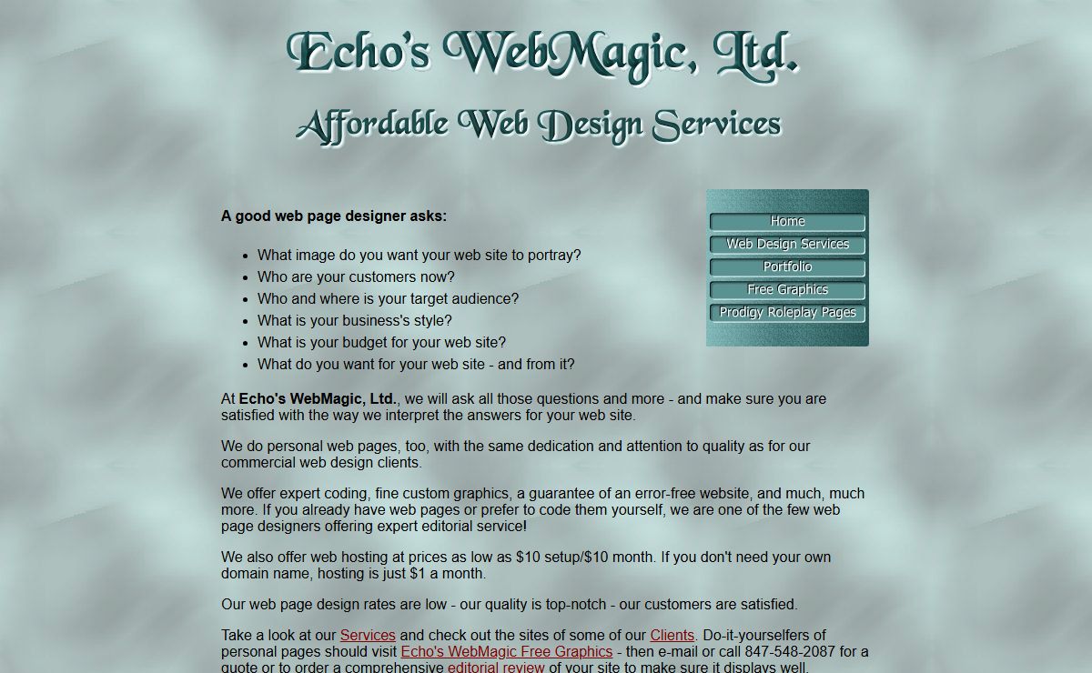 Echo's WebMagic, Ltd. - Web Design Services - Affordable Web Design