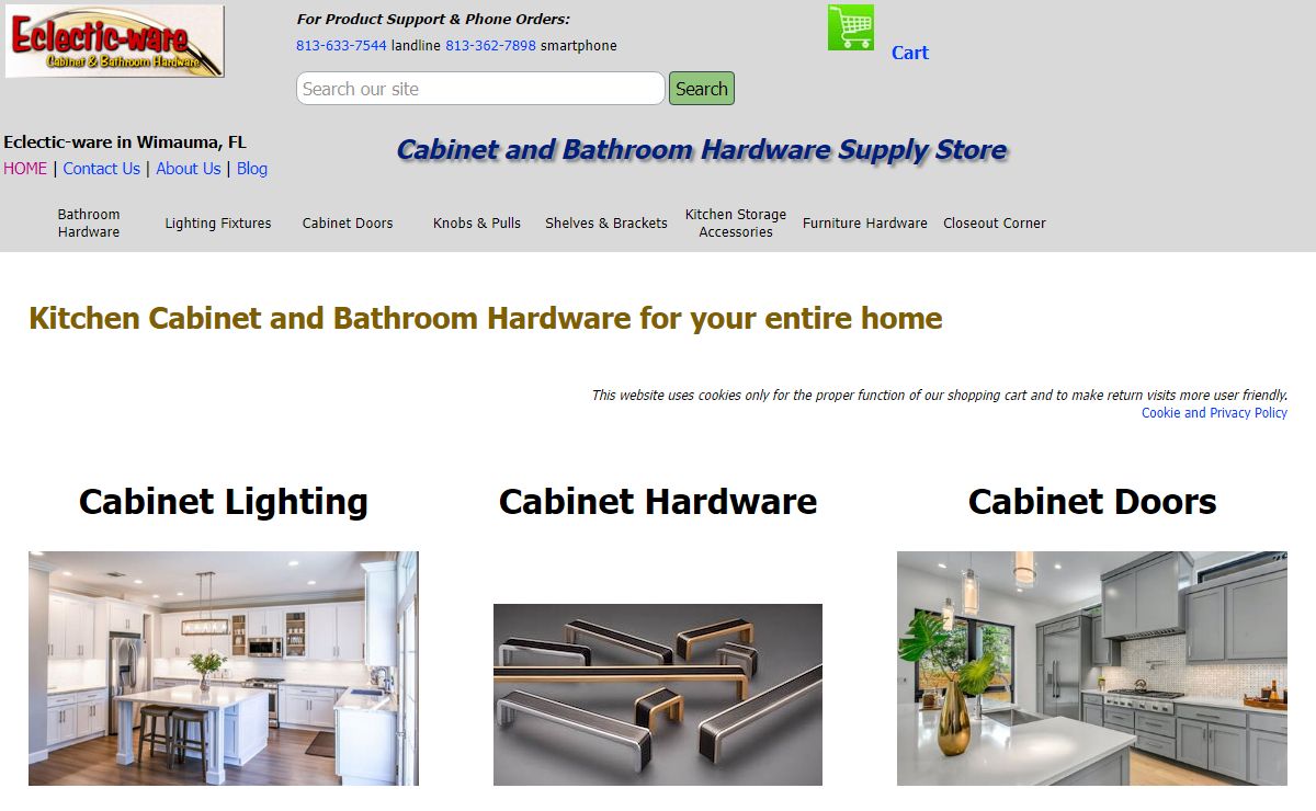 Cabinet Lighting, Cabinet and Bathroom Hardware | Eclectic-ware