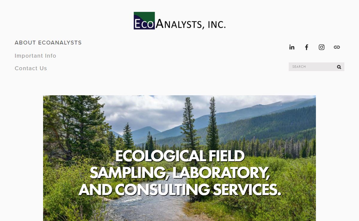 EcoAnalysts — Field sampling, consulting & laboratory services.