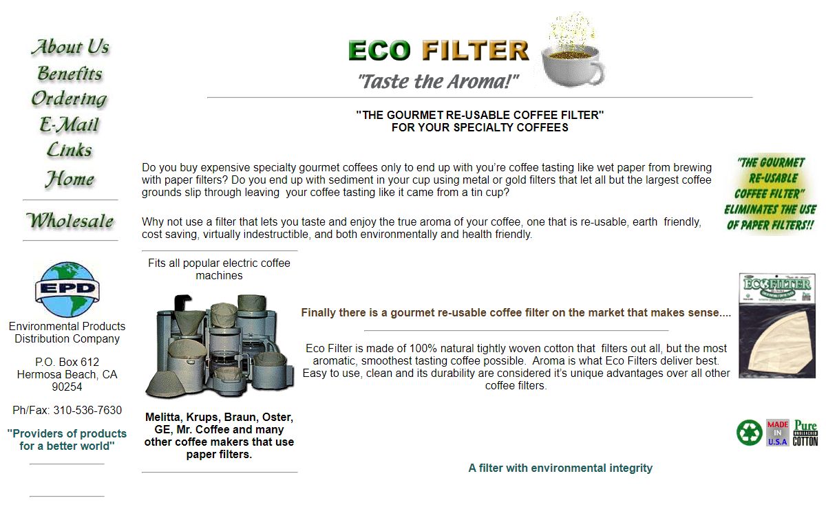 The Gourmet Coffee Filter : ECO FILTER