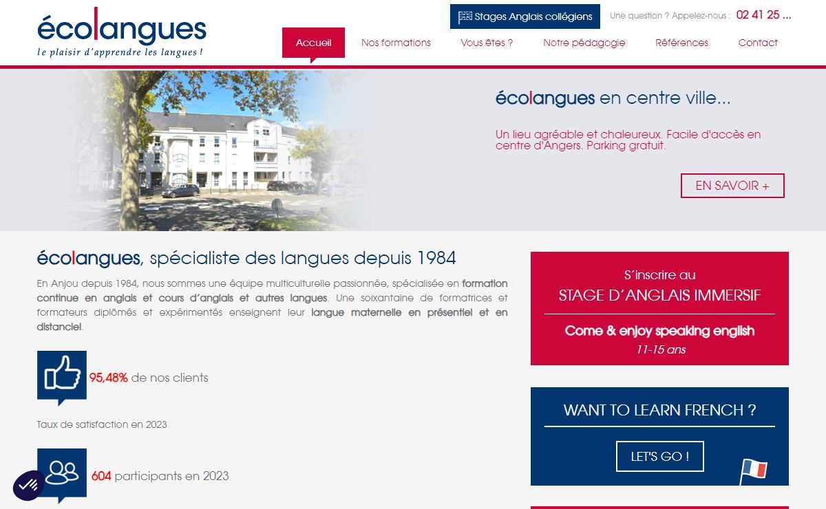 Cours d'anglais et de langues étrangères, écolangues Angers