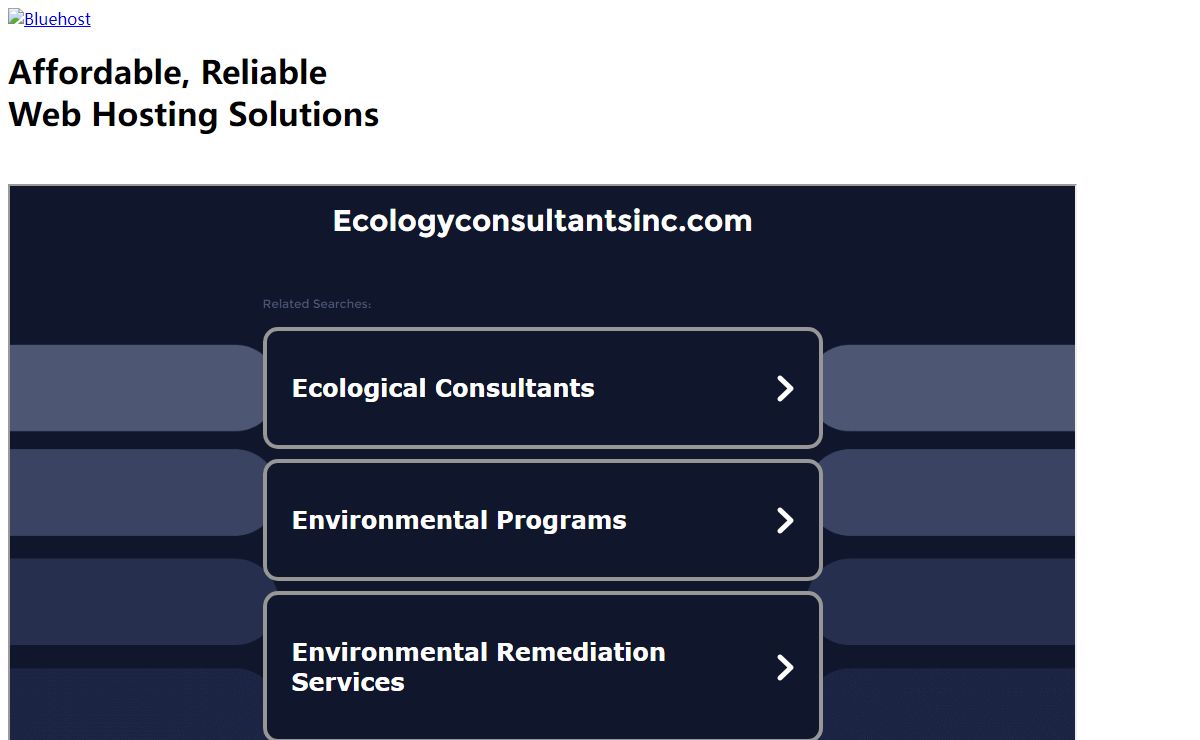 Welcome ecologyconsultantsinc.com - BlueHost.com