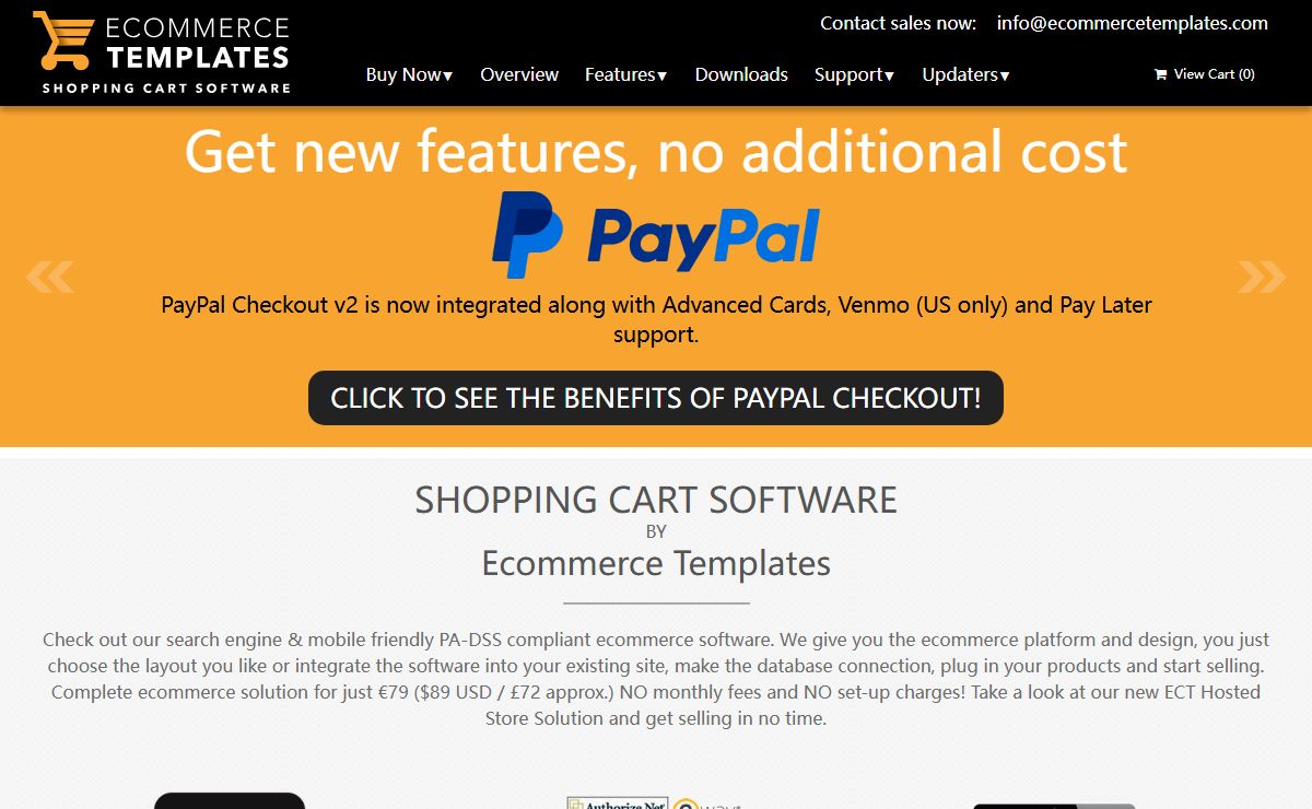 Shopping cart & Ecommerce software to design your own store by Ecommerce Templates