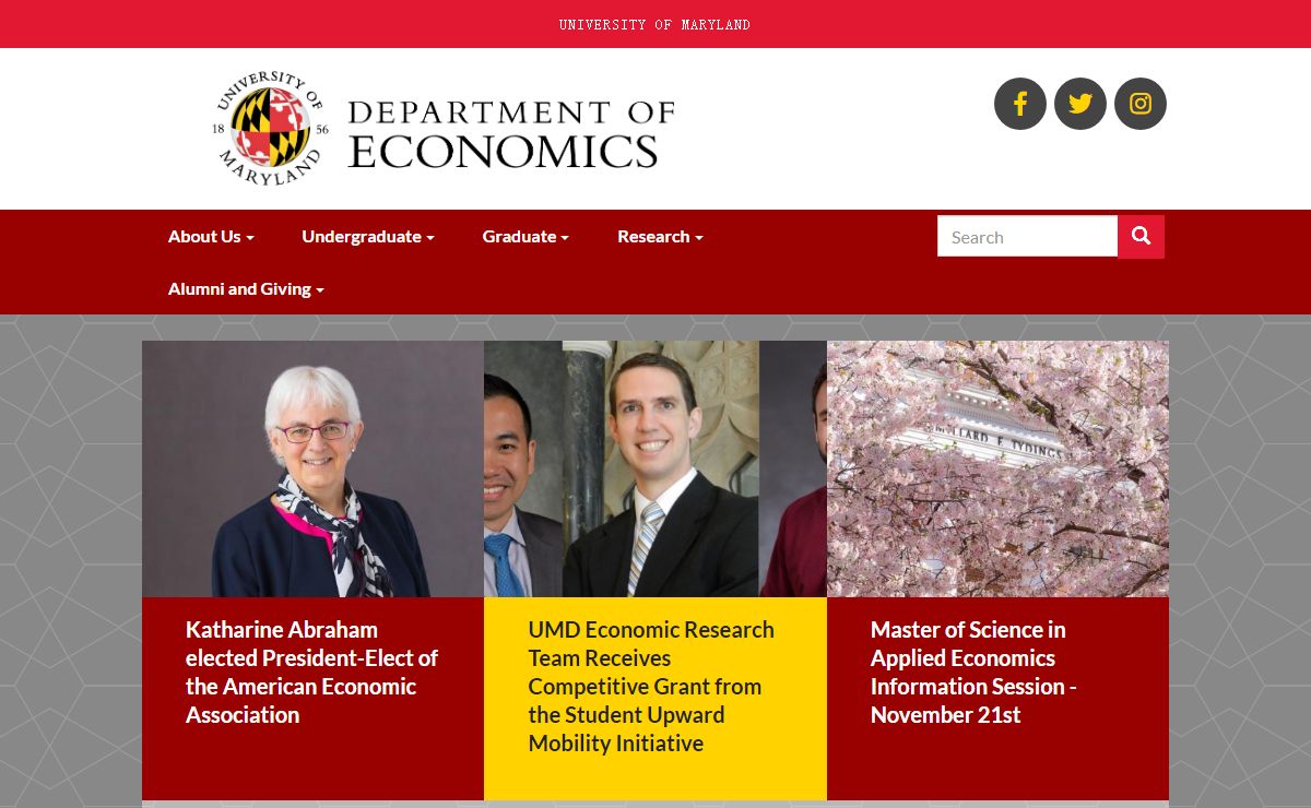 ECON Home | ECON l Department of Economics l University of Maryland