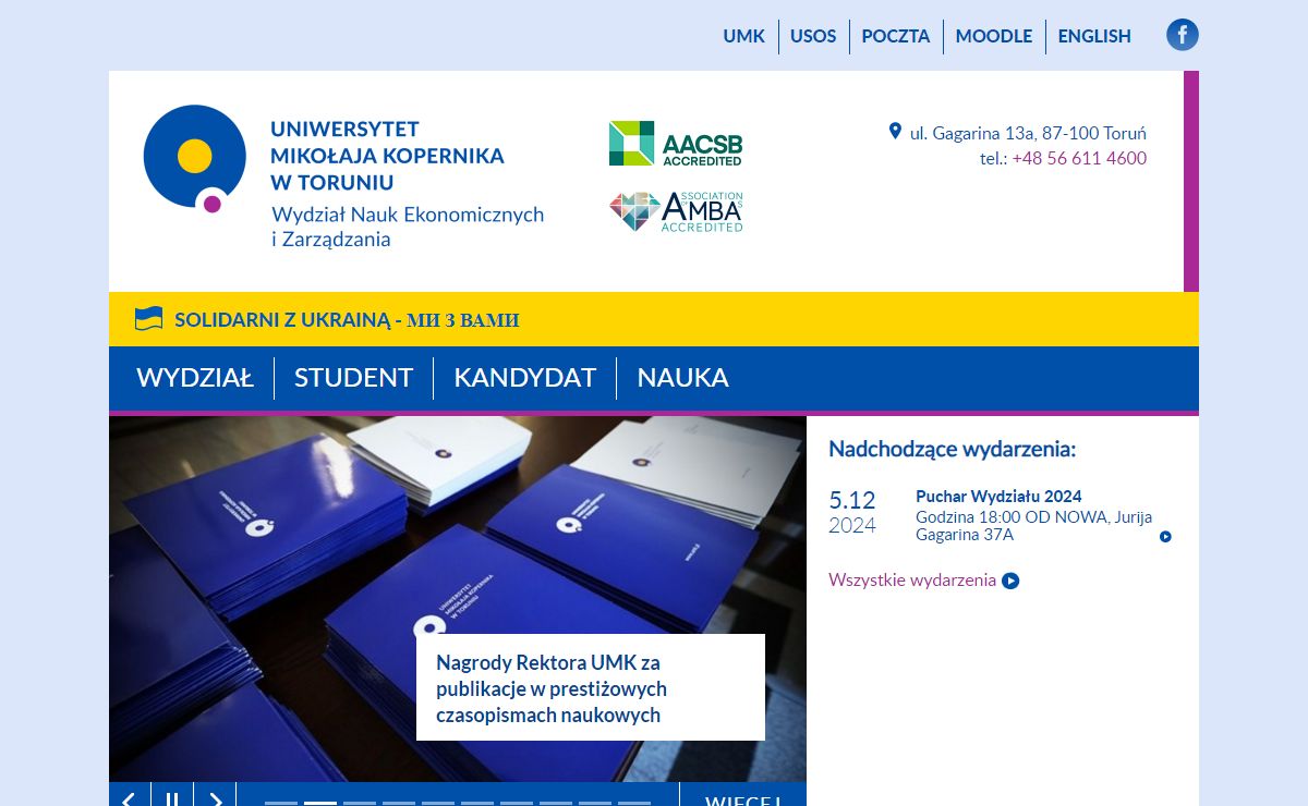 Wydział Nauk Ekonomicznych i Zarządzania - Uniwersytet Mikołaja Kopernika w Toruniu