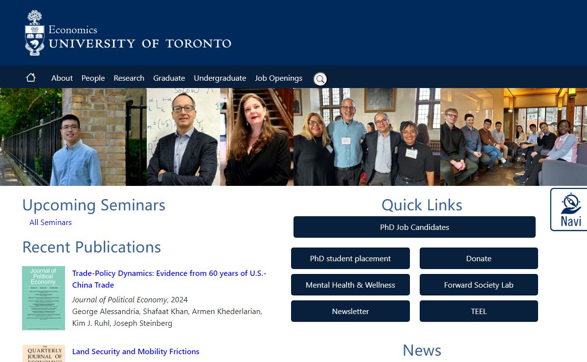 U of T : Economics : Department of Economics