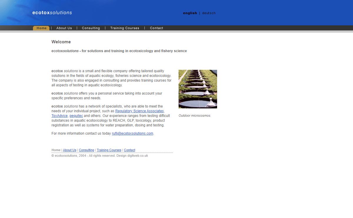 ecotoxsolutions - for solutions and training in ecotoxicology, ecology and fishery science