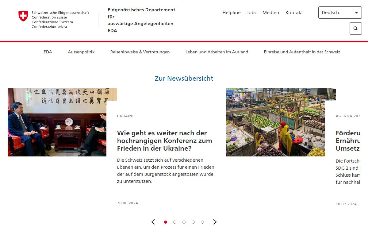 Eidgenössisches Departement für auswärtige Angelegenheiten EDA