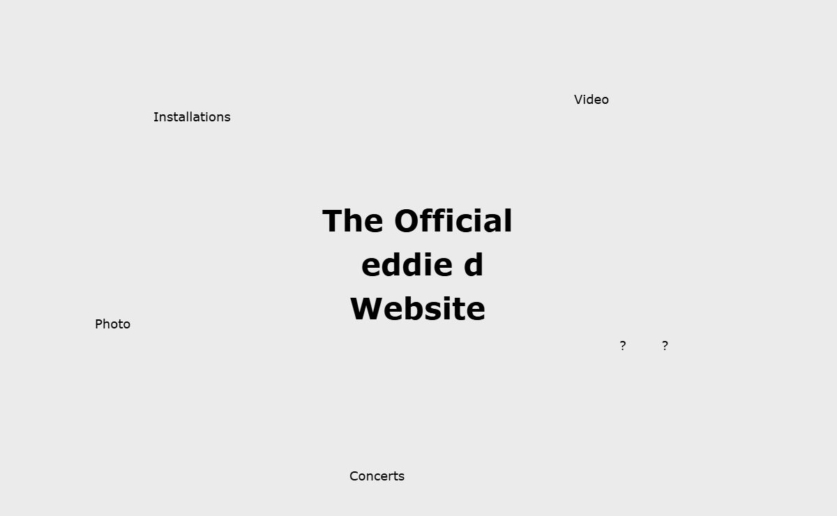 eddie d for all your video art. You don't recognize it if you didn't see it.