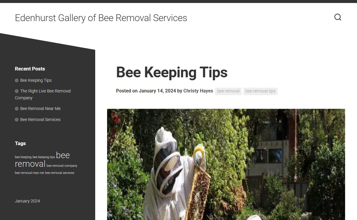 Edenhurst Gallery of Bee Removal Services