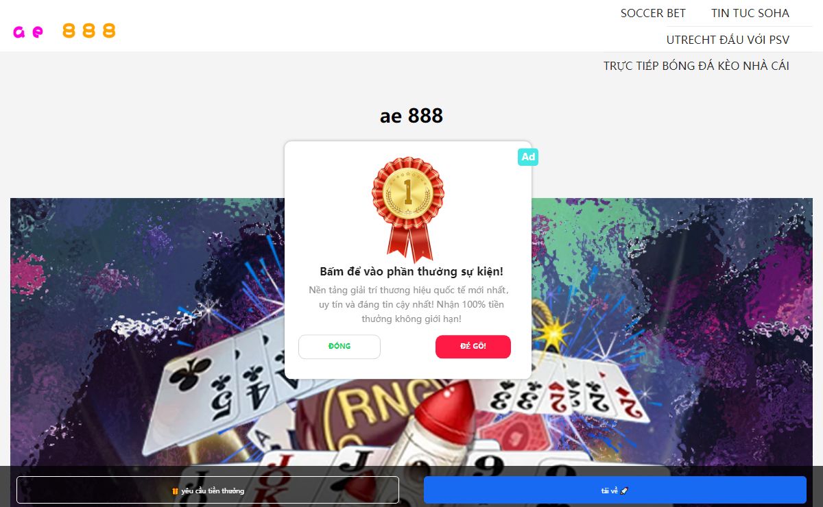 AE 888 - là một trong những nhà cái cá độ slot gameNỀN TẢNG VỚI💘