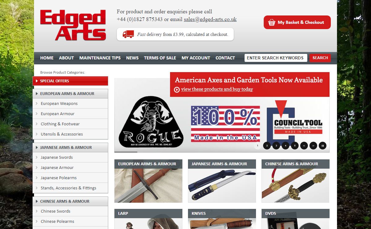 Medieval Weapons, Swords & Armour | Edged Arts Re-enactment Weapons