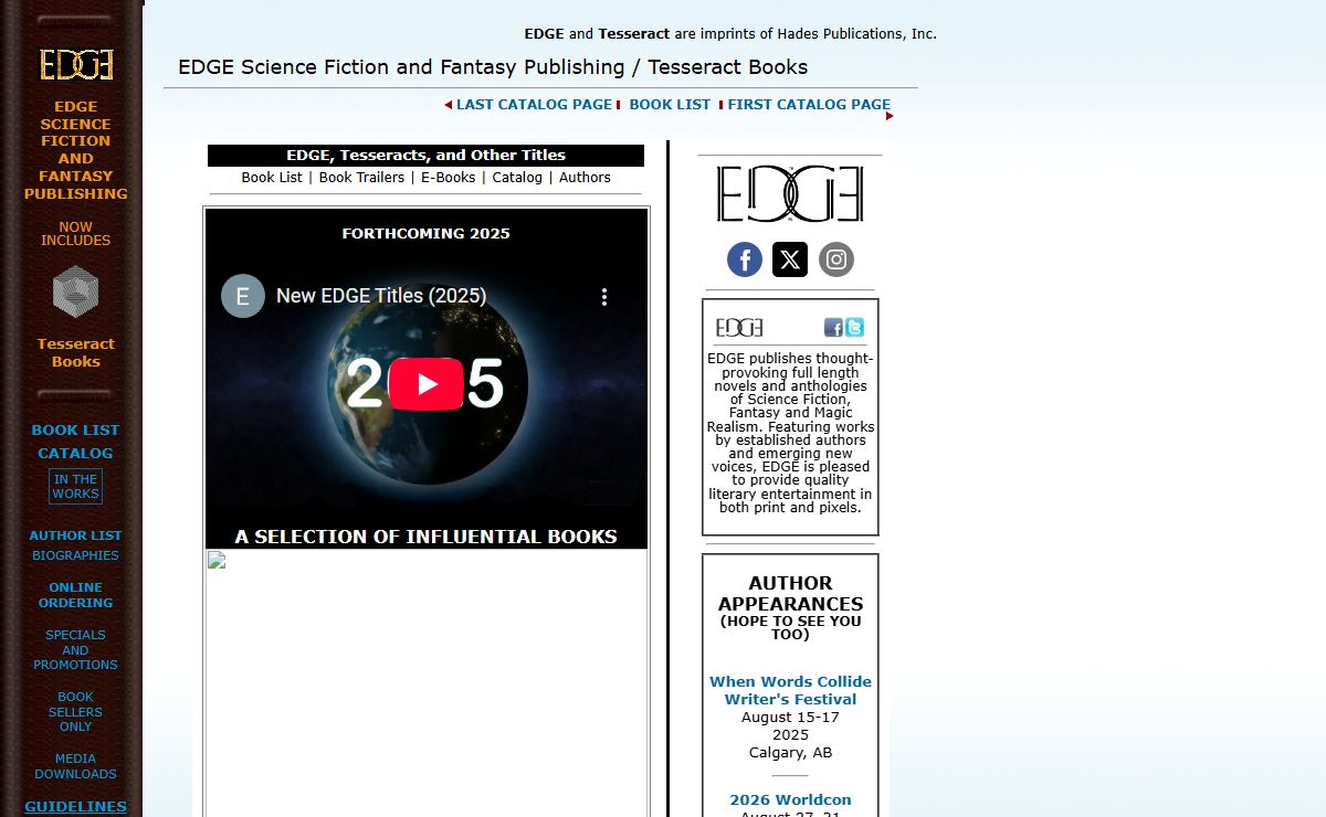 EDGE and Tesseract Books