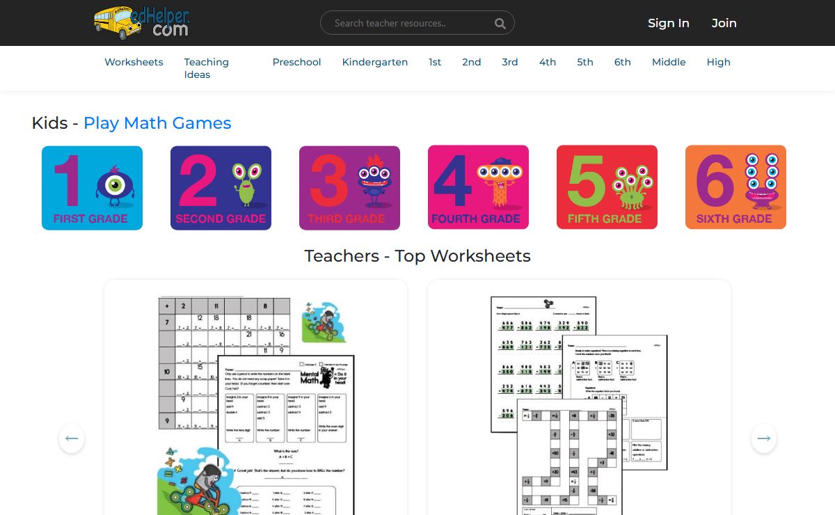 Free Worksheets and Math Printables You'd Actually Want to Print | edHelper