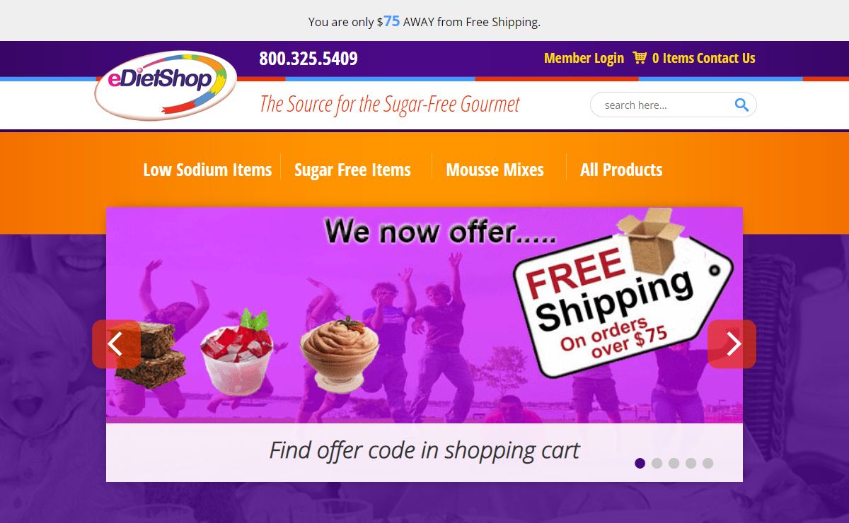 The Source for the Sugar-free Gourmet | eDietShop
