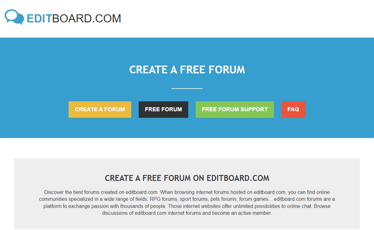 Free forum - editboard.com