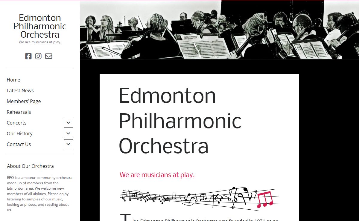 Edmonton Philharmonic Orchestra – We are musicians at play.