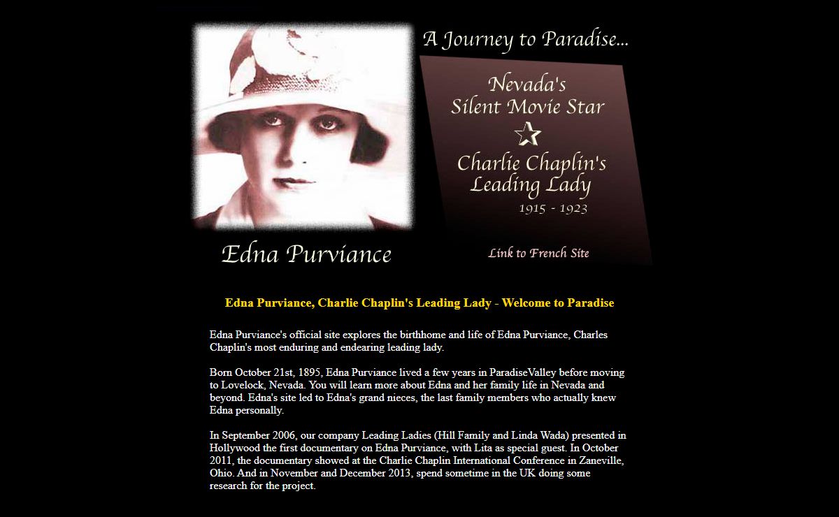 Edna Purviance - Charlie Chaplin's Leading Lady - Welcome to Paradise
