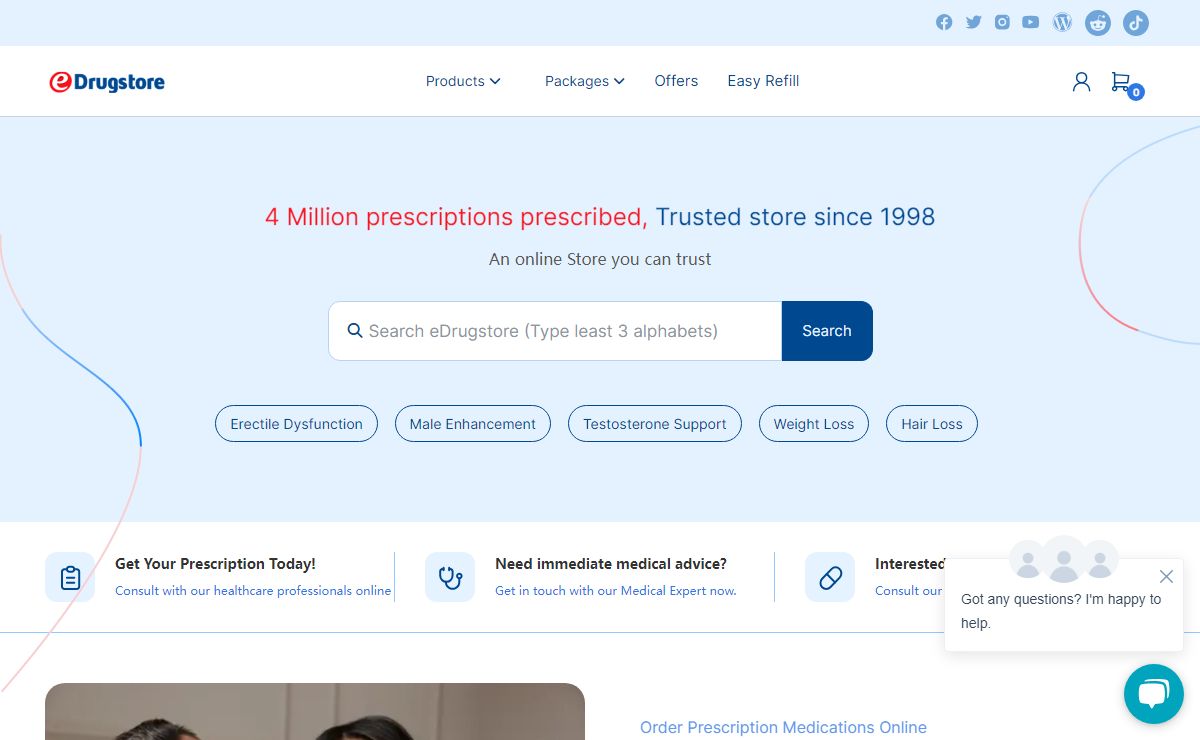 Get ED Medications Prescribed Online from eDrugstore | ED Pills