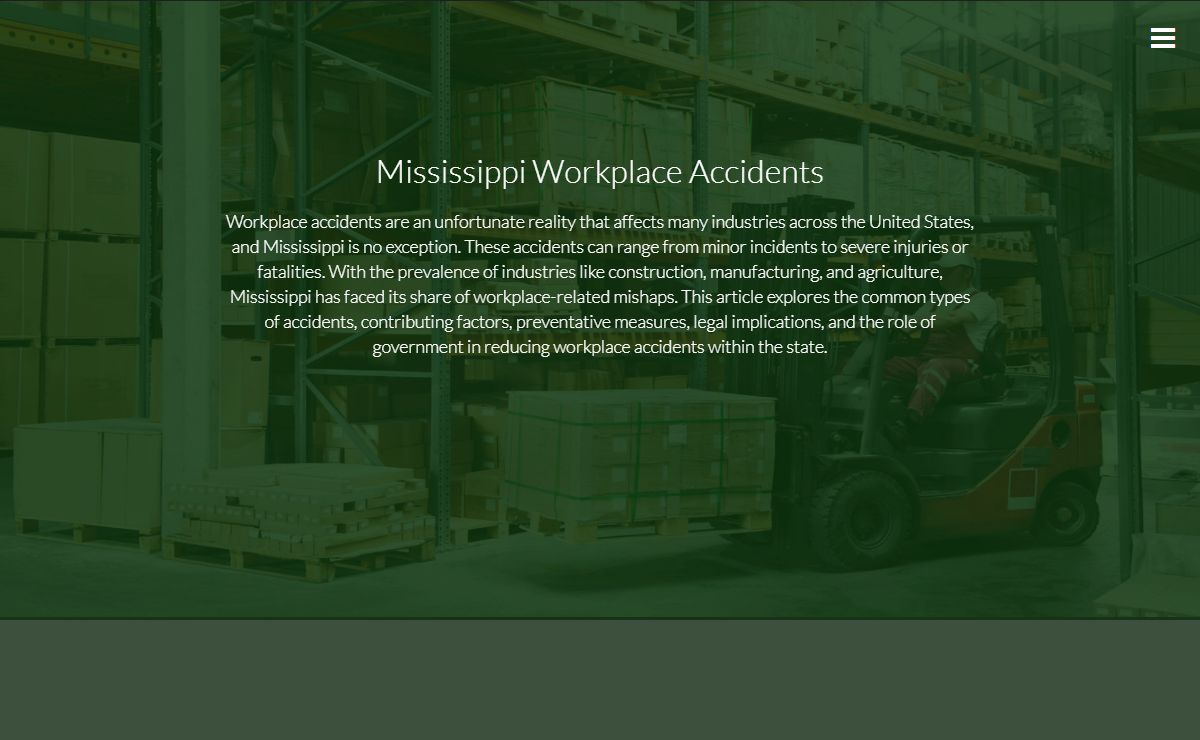 Mississippi Workplace Accidents