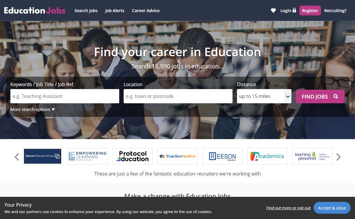 Education Jobs For Teachers, Lecturers And Admin Staff