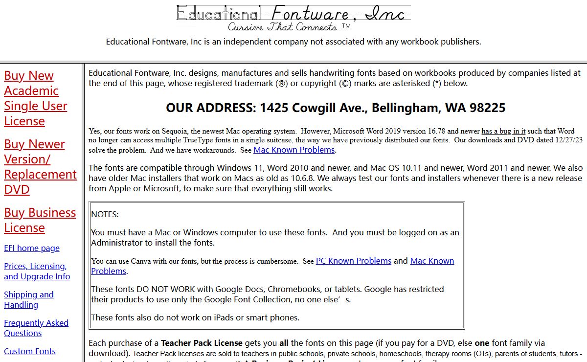 Educational Fontware, Inc