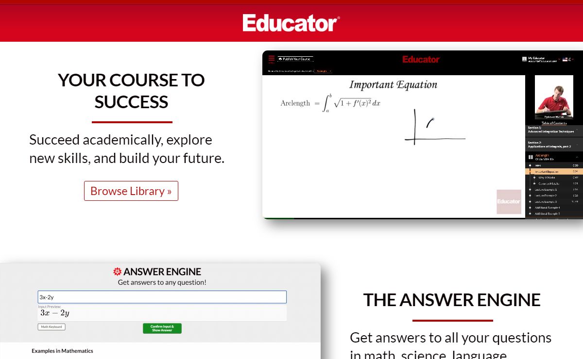 Educator.com - Scholastic Courses in Math, Science, Language and Arts - Start Today