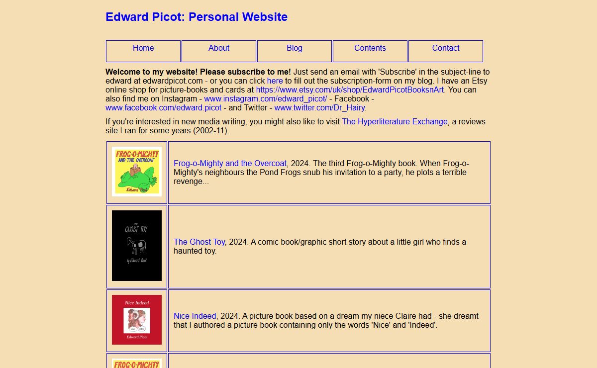 www.edwardpicot.com - Personal website of Edward Picot