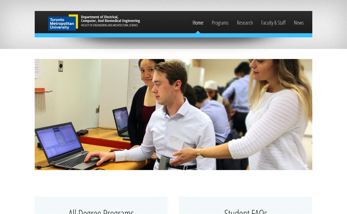Department of Electrical, Computer, And Biomedical Engineering - Toronto Metropolitan University