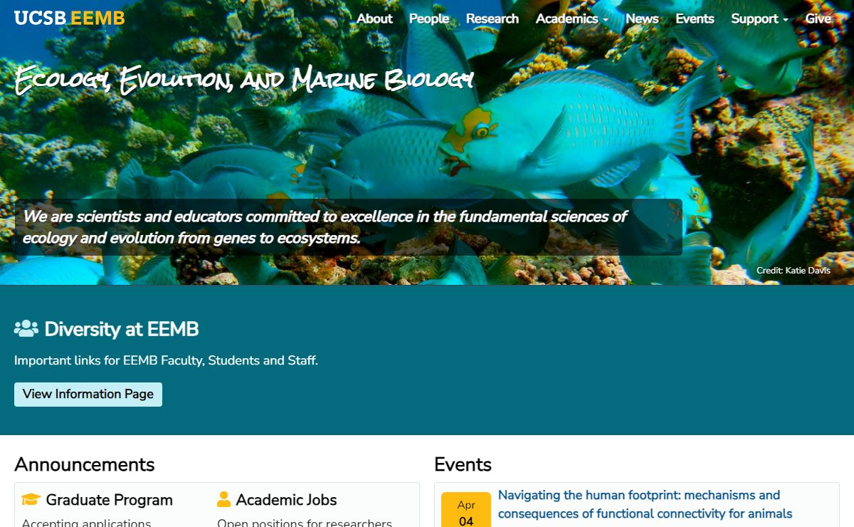 Ecology, Evolution, and Marine Biology | University of California, Santa Barbara