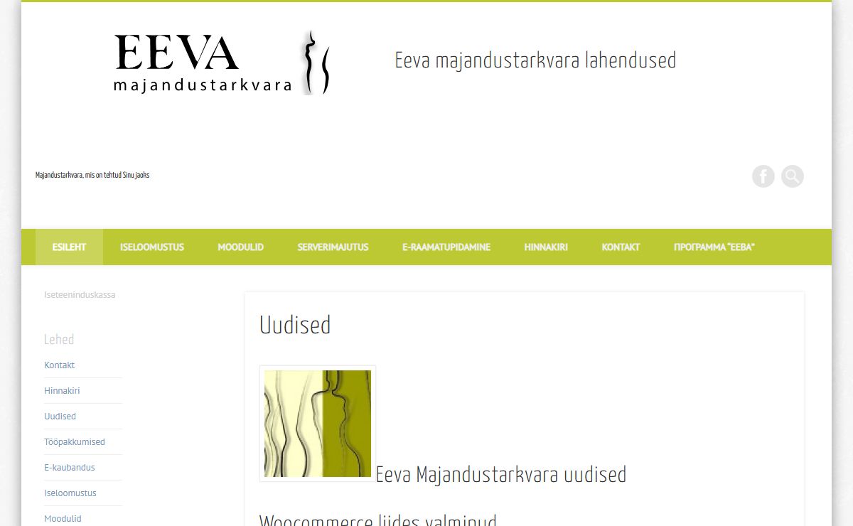Eeva majandustarkvara lahendused – Majandustarkvara, mis on tehtud Sinu jaoks