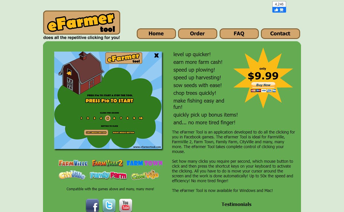 eFarmer Tool - Does all the clicking in Facebook games for you!