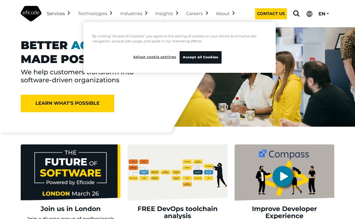 Better software lifecycle, DevOps, AI & ITSM made possible | Eficode