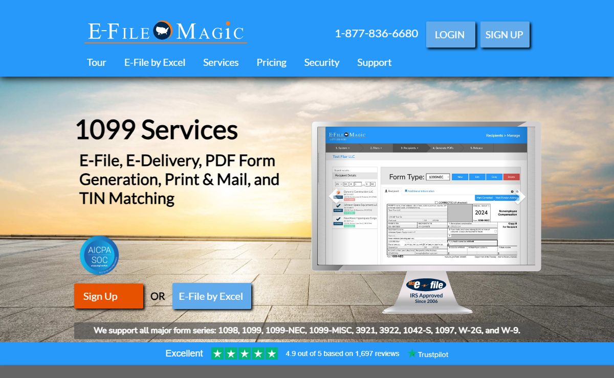 Premier Online 1099 Software - E-File Magic