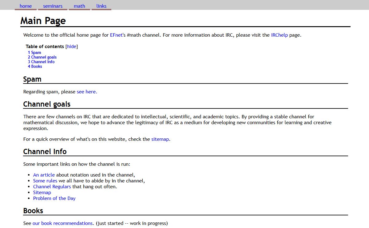 Main Page - EFnetMath